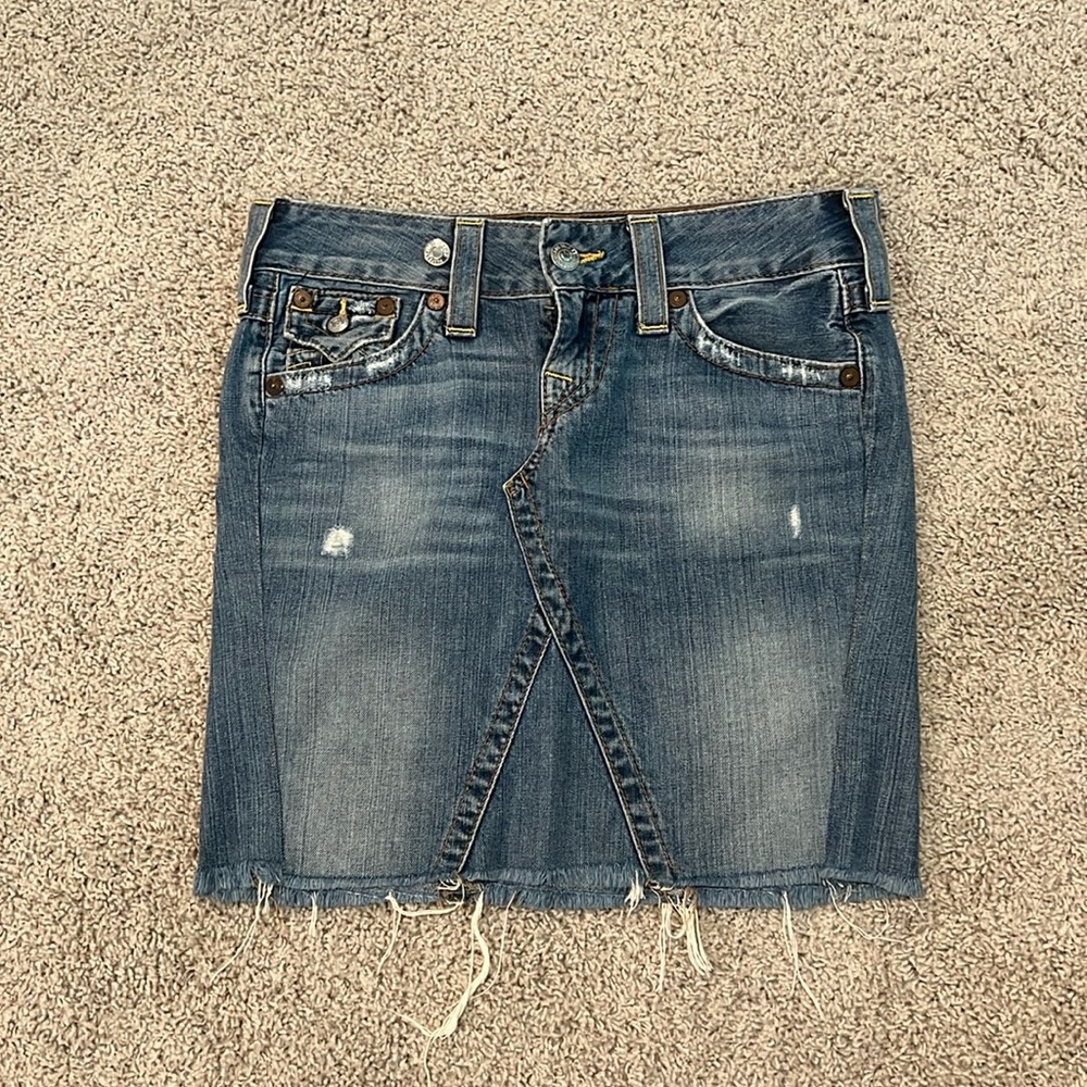 True Religion Denim Mini Skirt Size 26
